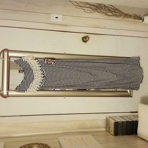 Trixxi nautical strapless maxi dress